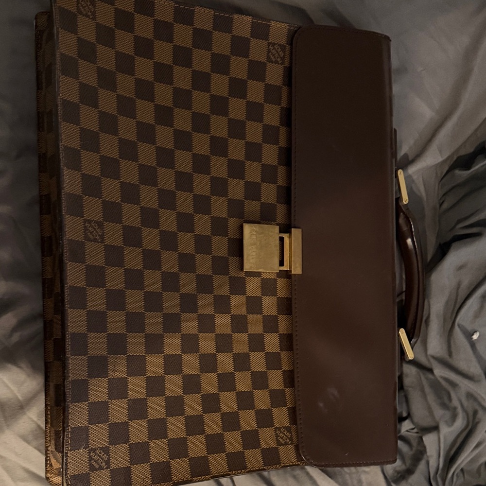 Brown Checkered Men's Bag